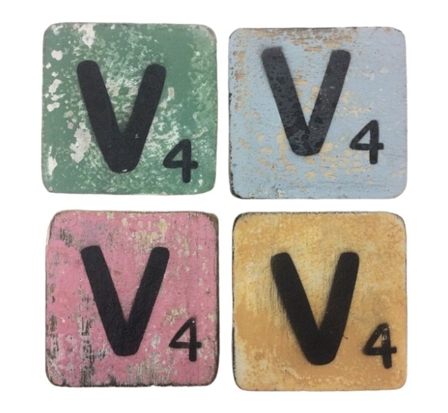 Letter V 6x6 cm (ALLEEN GEKLEURD)