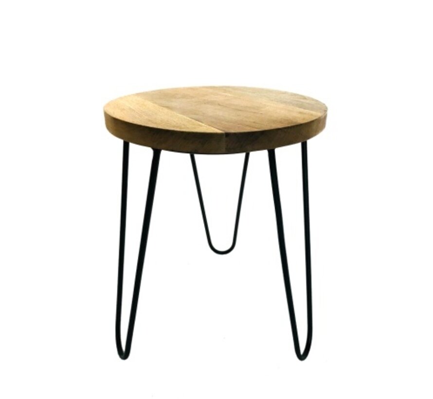 Table wooden top D35H50cm