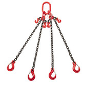 VDH Chain 4-prong with flap and notch hooks, Ø 6 mm