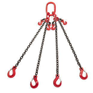 VDH Chain 4-saut avec volets et crochets à encoche, Ø 8 mm