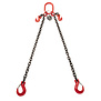 VDH Chain 2-spring with flap and notch hooks, Ø 6 mm