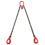 VDH Chain 2-jump with safety hooks, Ø 6 mm