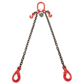 VDH Chain 2-jump with safety and notch hooks, Ø 8 mm