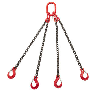 VDH Chain 4-prong with flap hooks, Ø 8 mm