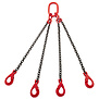 VDH Chain 4-jump with safety hooks, Ø 13 mm