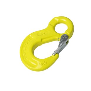 Eye sling hook / forged safety latch, Grade 100