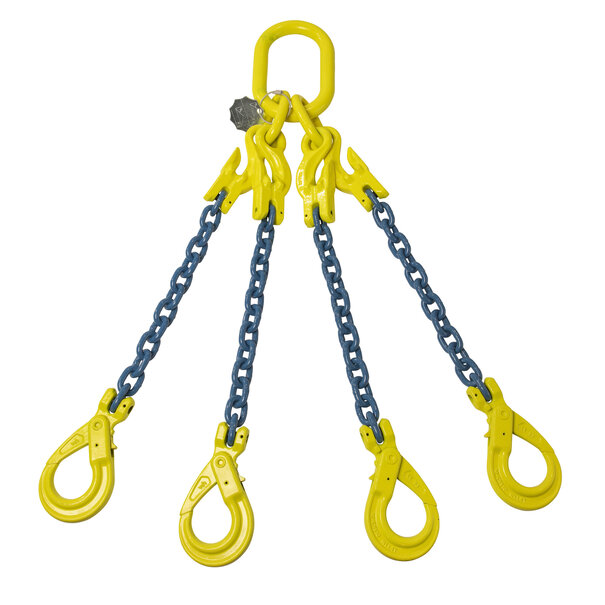 VDH Chaîne de saut VDH 4 avec crochets de sécurité et crochets fendus, Grade 100