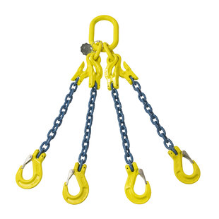 VDH Chain 4-jump with valve and shortening hooks, Grade 100
