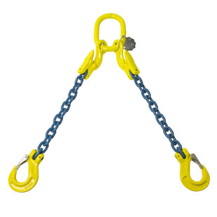 VDH Chain 2-jump with valve and shortening hooks, Grade 100