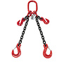 KETTING 2-SPRONG MET KLEP- EN INKORTHAKEN, Ø 6 MM