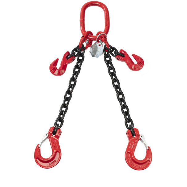 VDH KETTING 2-SPRONG MET KLEP- EN INKORTHAKEN, Ø 13 MM