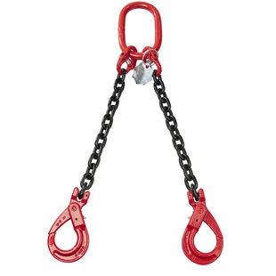 KETTING 2-SPRONG MET VEILIGHEIDSHAKEN, Ø 6 MM