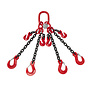 VDH Chain 4-jump with flap and notch hooks, Ø 10 mm