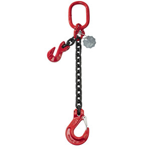 KETTING VOORLOPER MET KLEP- EN INKORTHAAK, Ø 6 MM