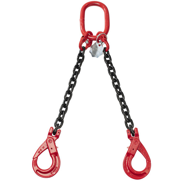 VDH KETTING 2-SPRONG MET VEILIGHEIDSHAKEN, Ø 10 MM