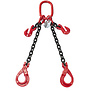 VDH Chaîne à 2 branches avec crochets de sécurité et crochets fendus, Ø 10 mm