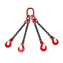 VDH Chain 4-prong with flap hooks, Ø 8 mm