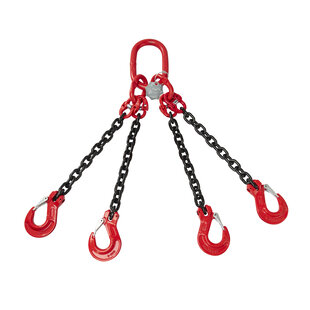 KETTING 4-SPRONG MET KLEPHAKEN, Ø 10 MM