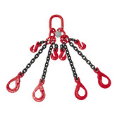 KETTING 4-SPRONG MET VEILIGHEIDS- EN INKORTHAKEN, Ø 6 MM