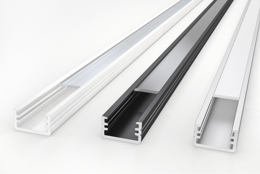 CONTOUR Profilé LED 8mm Montage en surface 1m-2m