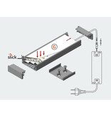 STRETCHED 24mm Led profilé en saillie 1m-2m