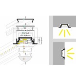 LINEA10 Profilé LED encastré 10mm 1m-2m