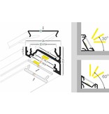 ANGLE14 Profilé LED Surface 14mm 1m-2m