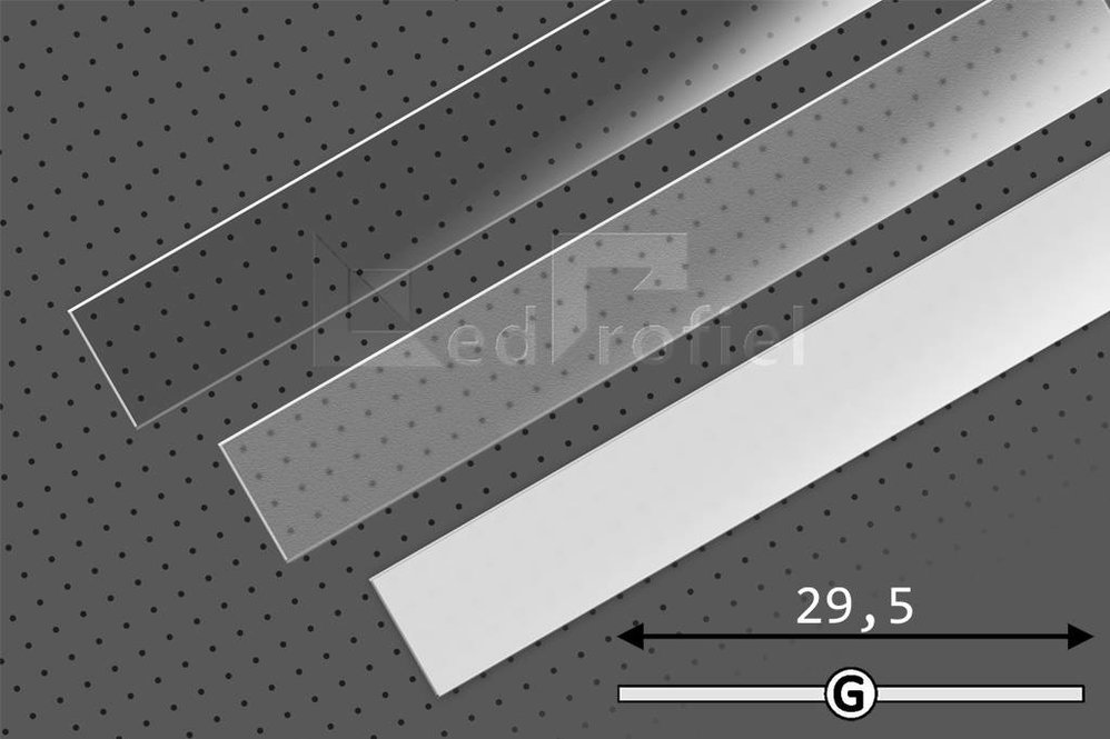 Couvercle G GlisserCôté en 1m ou 2m pour les profils de type STRETCHED et ANGLE27.