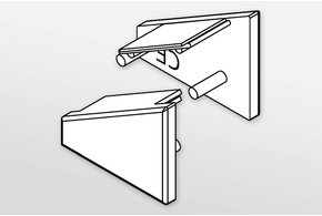 Embouts ANGLE, ensemble de deux, avec ou sans trou de câble