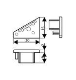 Embouts pour profilé LED ANGLE10 Ensemble de deux, avec ou sans trou pour câble