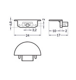 Embouts pour profilé LED LINEA10 Ensemble de deux