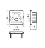 Embouts pour profilés LED STEPON12 Ensemble de deux, avec ou sans trou pour câble