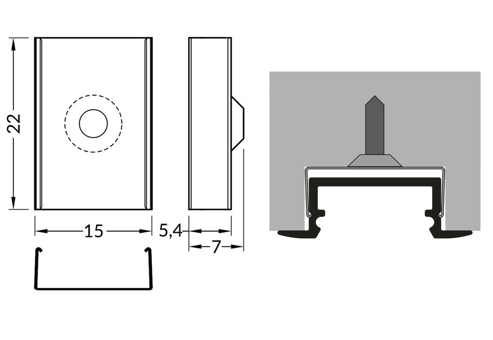 Support Type `S` Cône Flexible Inox