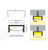 LUMO 12mm Led profilé en saillie 1m-2m