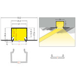 NOVA TS 20mm profilé LED enduit pour profilé a enduit et plâtre