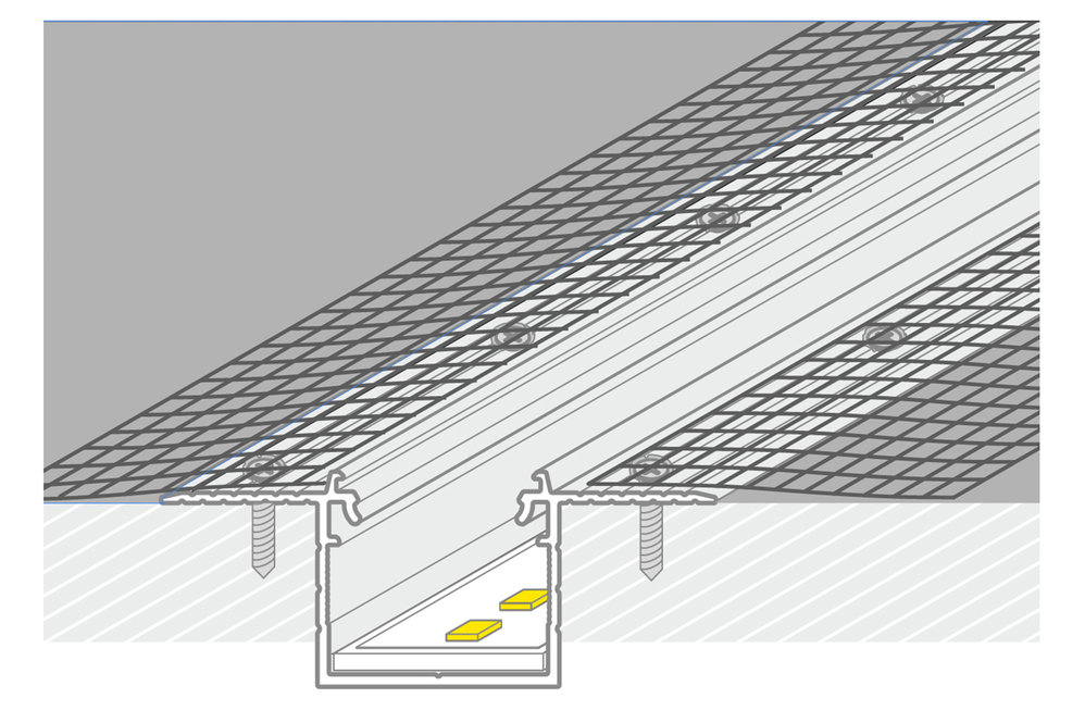 NOVA TS 20mm profilé LED enduit pour profilé a enduit et plâtre