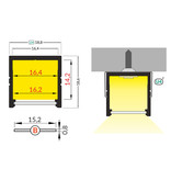 NOVA 16mm Led Profile Montage en surface 1m-2m