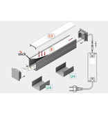 NOVA 16mm Led Profile Montage en surface 1m-2m