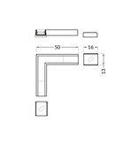 Connecteur d'angle à 90° pour profilé LED d'angle