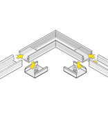 Connecteur d'angle à 90° pour profilé LED d'angle