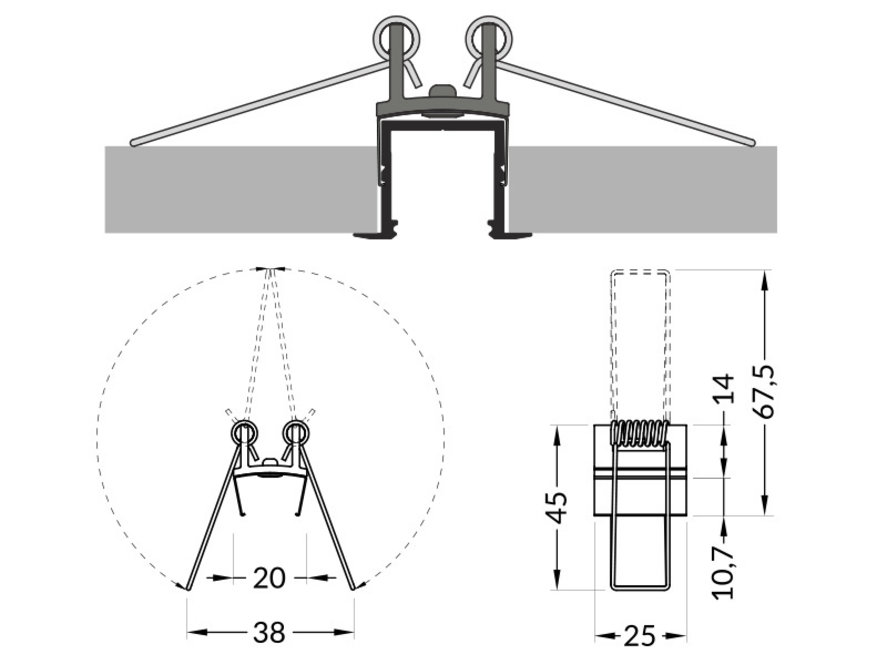 Support Type U4 avec ressorts de friction