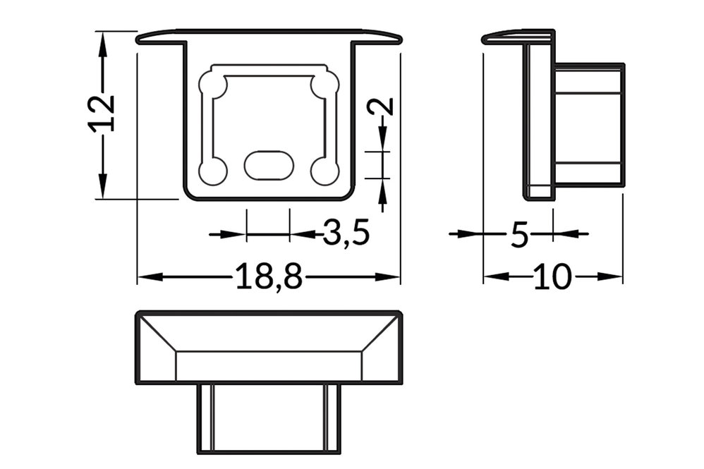 Pièces d'extrémité NOVA10 RS , ensemble de deux