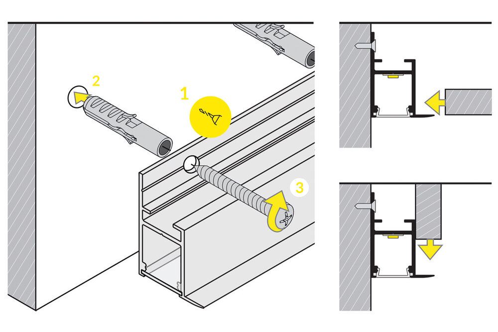 EDGE 14mm Led Profile Surface Mount 1m-2m