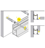 EDGE 14mm Led Profile Surface Mount 1m-2m