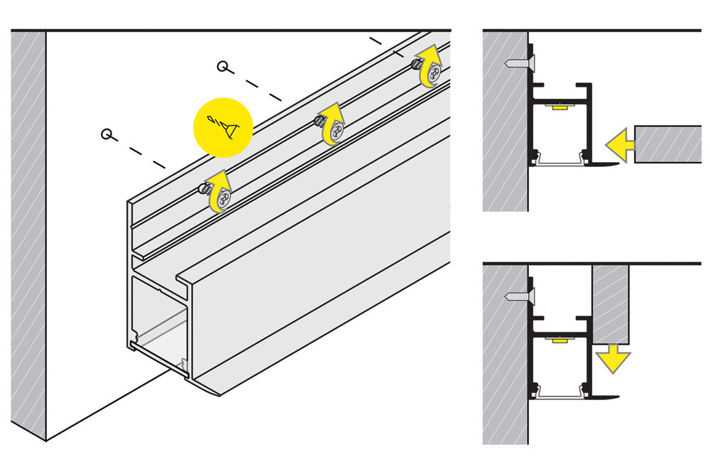 EDGE 14mm Led Profile Surface Mount 1m-2m