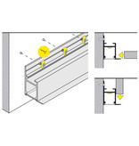 EDGE 14mm Led Profile Surface Mount 1m-2m