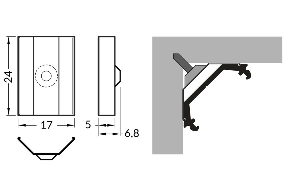 Support Type U6 Cône Flexible Inox