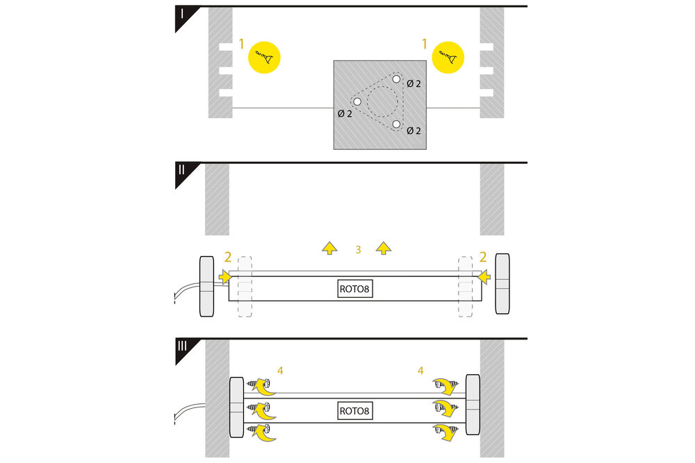 Supports ROTO8 triangle en acier galvanisé