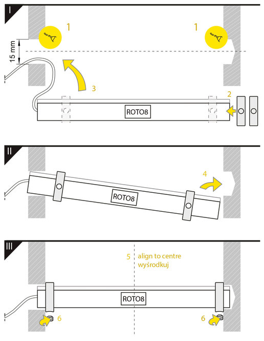 Supports ROTO8 Anneau chromé