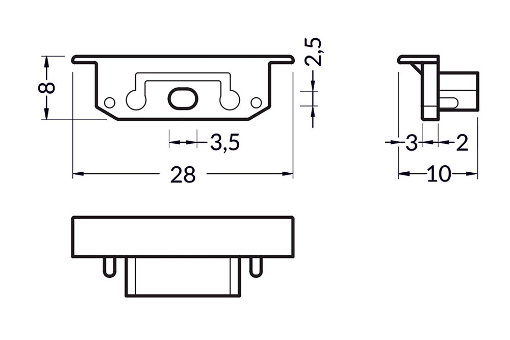 Embouts pour profilé LED LINEA14 Ensemble de deux